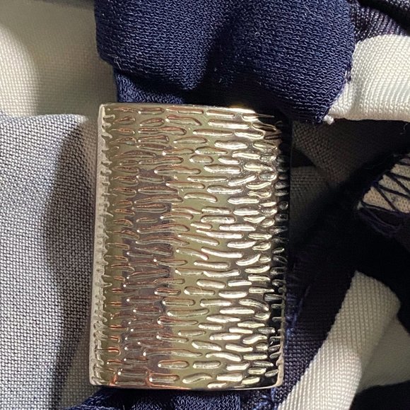 Sleeveless Navy and Cream Summer Dress Size 6 - Picture 4 of 4